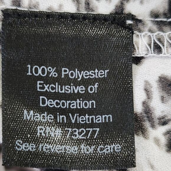 Simply Vera Wang Faux Wrap Blouse Flared Bottom Ruched Sleeves Size S - Picture 9 of 10